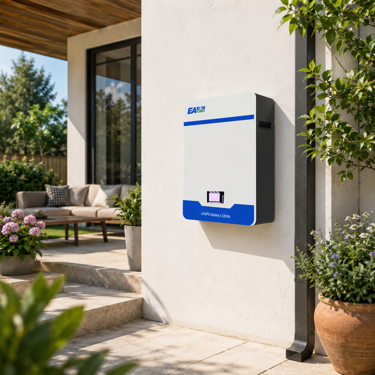 EASUN POWER 5KWh 100Ah 48V LiFePO4 Battery 51.2V 100AH Solar Battery Storage 6000+ Cycle BMS