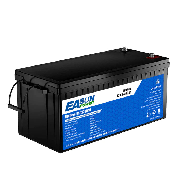 EASUN POWER 12V 200AH LiFePO4 Battery Pack BMS Grade A Cell No Tax Support Parallel