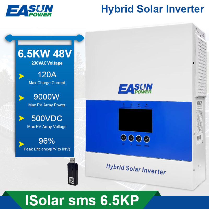 EASUN POWER 6.5KW Off Grid Inverter 120A MPPT Charger Parallel 3 Phase With WiFi