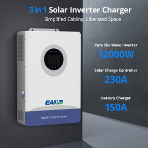 EasunPower 12KW Inverter+15KWh Battery 150A ToU WIFI 51.2V 300Ah BMS WIFI