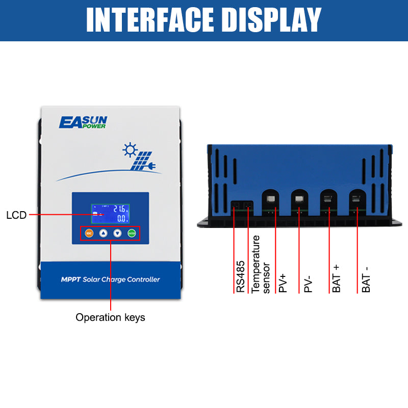 EASUN POWER 100A MPPT Solar Charger Controller