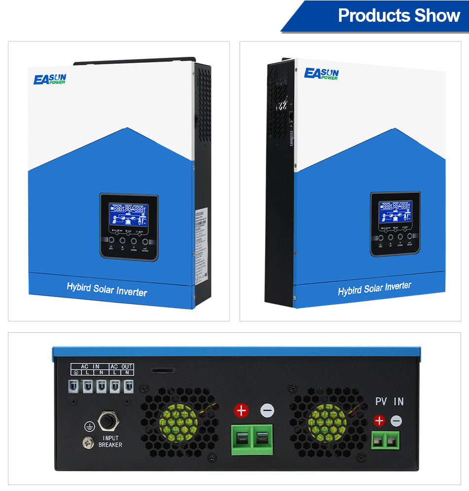 EASUN POWER 3.2Kw Solar Inverter 24V 220V Off Grid Inverter 80A
