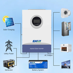EASUN POWER 6.2kW 48V Hybrid Inverter 100A MPPT Support Parallel with WIFI
