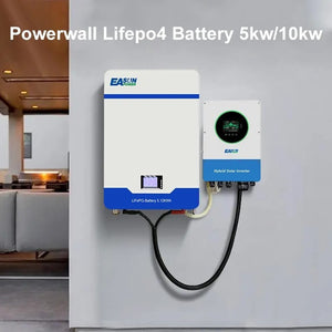 EASUN POWER 5KWh 100Ah 48V LiFePO4 Battery 51.2V 100AH Solar Battery Storage 6000+ Cycle BMS