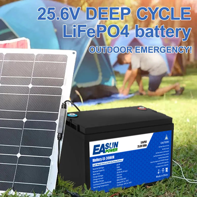 EASUN POWER 25.6V/24V 100AH LiFePO4 Battery