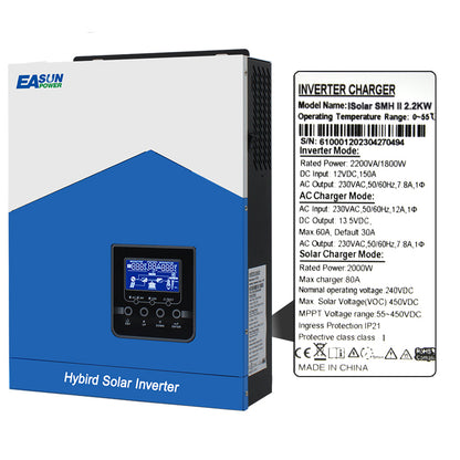 EASUN POWER 2.2K Solar Inverter 12V 220V Off Grid Inverter 80A