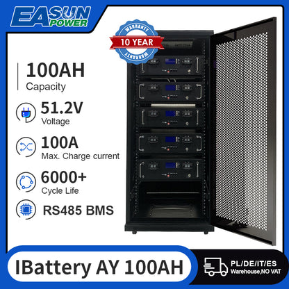 EASUN POWER 48v 51.2v Lifepo4 Lithium Li-ion Battery