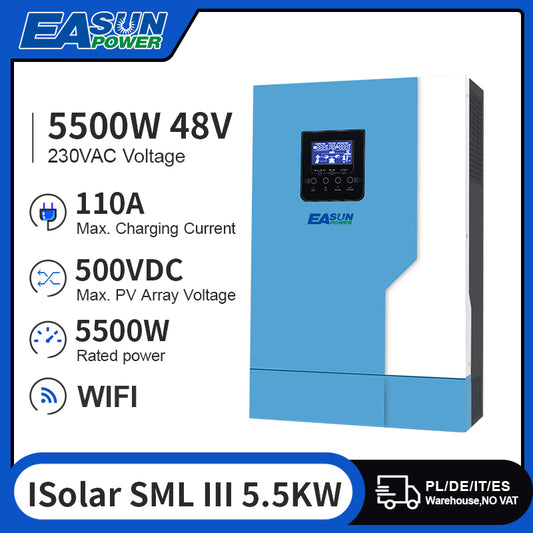 EASUN POWER 5.5KW Solar Inverter MPPT 220VAC 48VDC