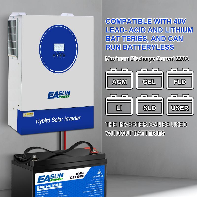 EASUN POWER 11KW Soalr Inverter MPPT 140A Charger 220VAC 48VDC