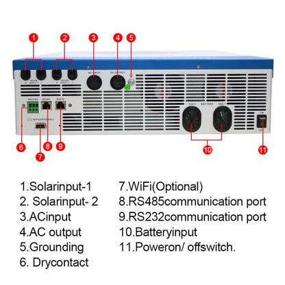 EASUN POWER 11KW Soalr Inverter MPPT 140A Charger 220VAC 48VDC