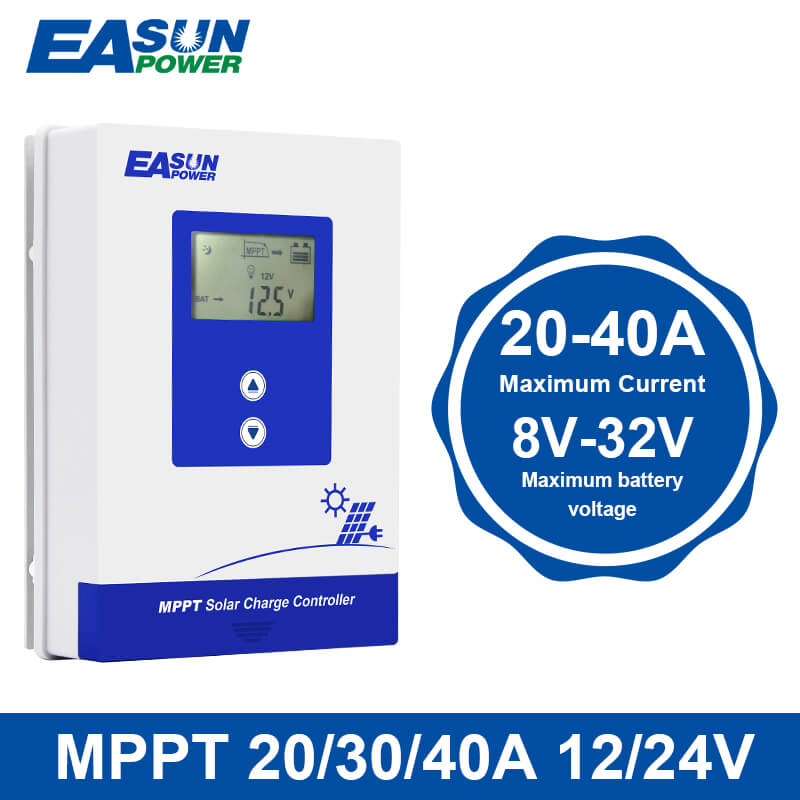 EASUN POWER 40A 30A 20A MPPT Solar Charger Controller 12V 24V