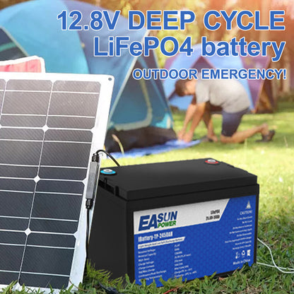 EASUN POWER Lifepo4 Lithium Iron Phosphate Battery 12v 100Ah 12.8V