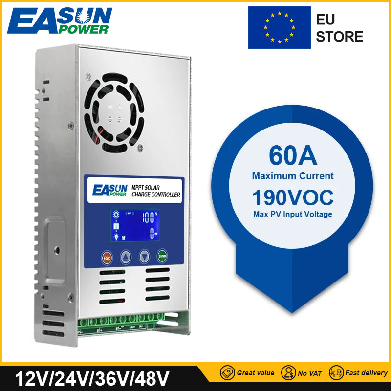 EASUN POWER 60A MPPT Solar Charge Controller