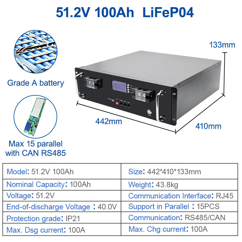 EASUN POWER 48v 51.2v Lifepo4 Lithium Li-ion Battery