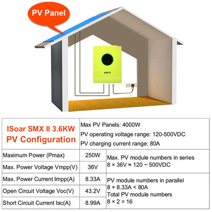 EASUN POWER 5600W Solar Inverter 80A MPPT  48V 230V